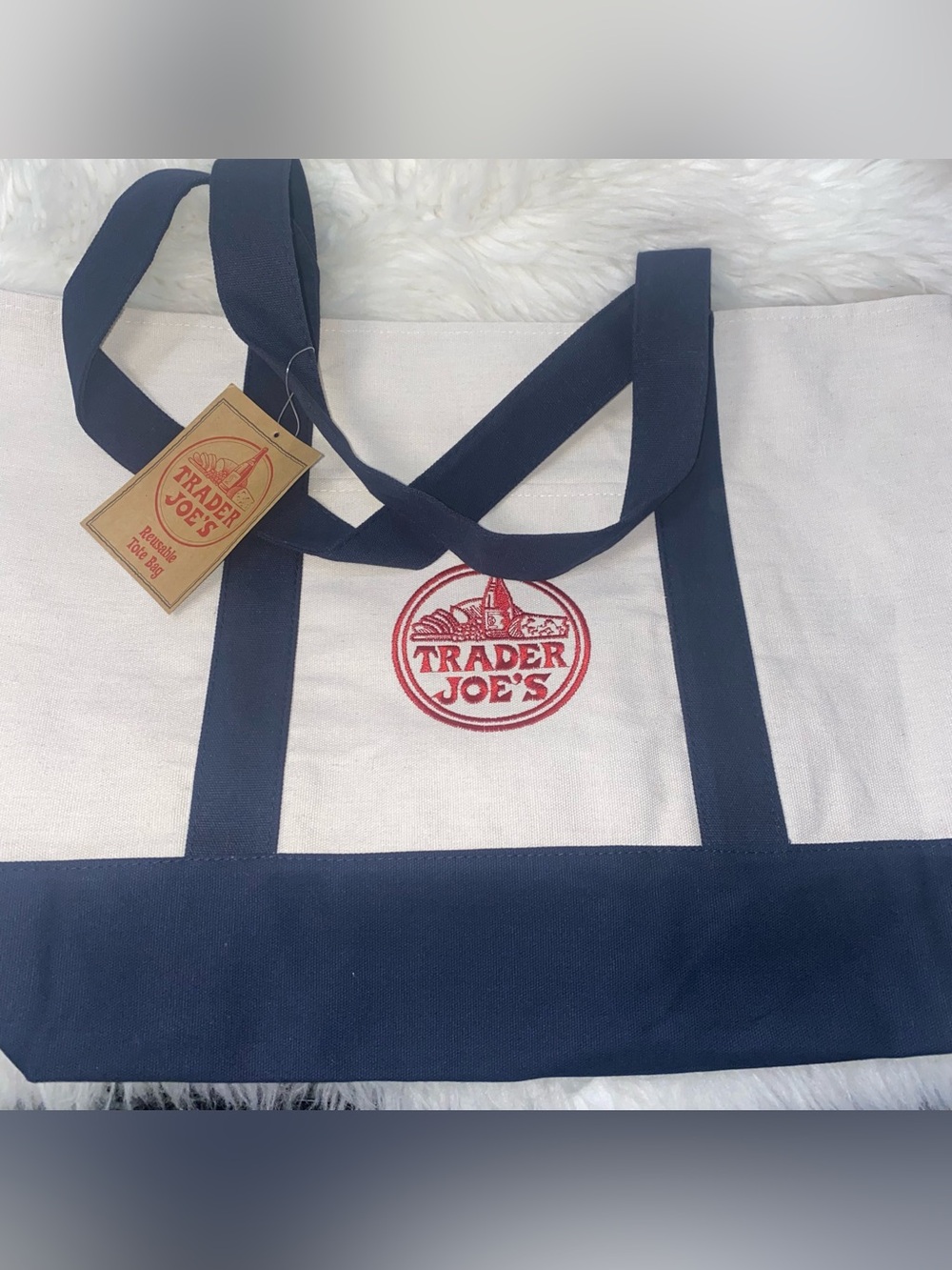Trader Joe’s canvas Tote bag Large New